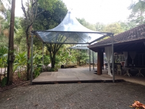 TENDA CHAPÉU DE BRUXA 5X5MTS TRANSPARENTE 